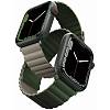 Фото — Ремешок для смарт-часов Uniq Apple Watch 49/45/44/42 mm Revix reversible Magnetic, зеленый