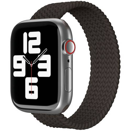 Ремешок для смарт-часов vlp для Apple Watch 42/44/45, L/XL, 2шт, нейлоновый плетёный, черный