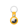 Фото — Брелок Apple AirTag с кольцом для ключей, кожа, ярко-желтый