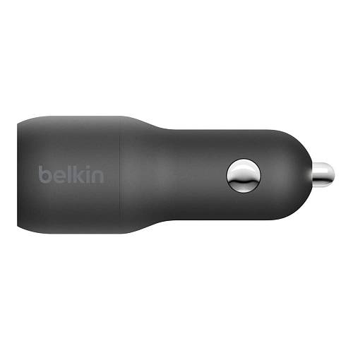 Автомобильное зарядное устройство Belkin 30 Вт, USB-C, USB, PD, черный