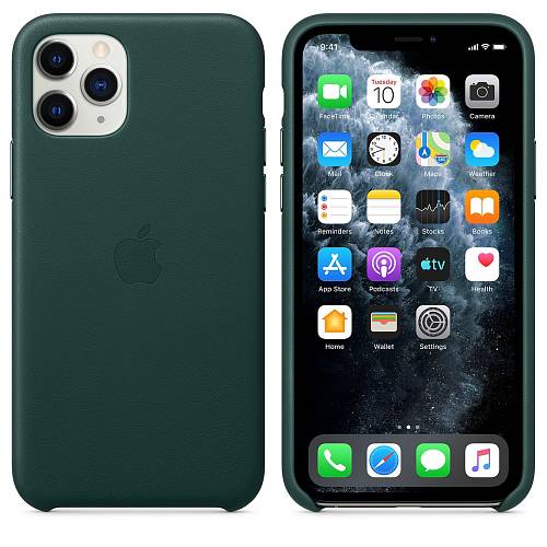 Чехол для смартфона Apple для iPhone 11 Pro Max Leather, «зелёный лес»