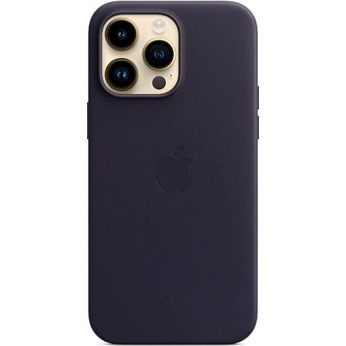 Чехол для смартфона iPhone 14 Pro Max Leather Case with MagSafe, «чернила»