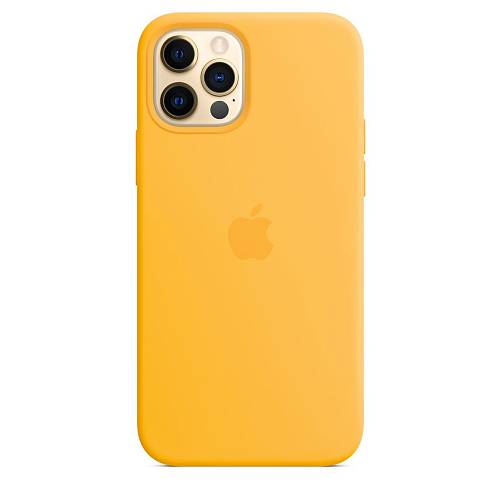 Чехол для смартфона Apple MagSafe для iPhone 12/12 Pro, cиликон, ярко-желтый