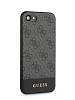Фото — Чехол для смартфона Guess для iPhone 7/8/SE 2020 4G PU Stripe Metal logo Hard Grey