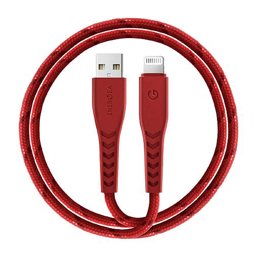 Кабель EnergEA NyloFlex USB - Lightning MFI 3А 1.5 м, красный