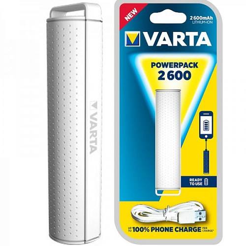 Внешний аккумулятор VARTA Powerpack 2600 mAh, белый