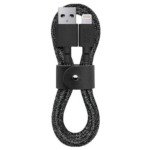 Кабель Native Union Belt Cable, USB-A/Lightning, длина 1,2м., «черный космос» (уценка)