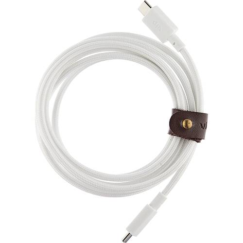 Кабель "vlp" Nylon Cable USB C - USB C, 60W, 2м, белый