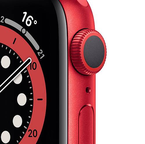 Apple Watch Series 6, 40 мм, алюминий цвета (PRODUCT)RED, спортивный ремешок красного цвета