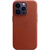 Фото — Чехол для смартфона iPhone 14 Pro Leather Case with MagSafe, умбра