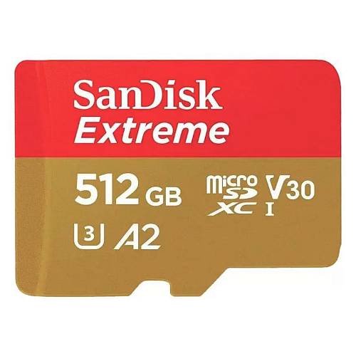 Карта памяти SanDisk Extreme Micro SDXC, 512 Гб