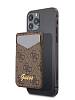 Фото — Чехол для смартфона Guess Wallet Cardslot  4G Trangle MagSafe logo для iPhone, коричневый