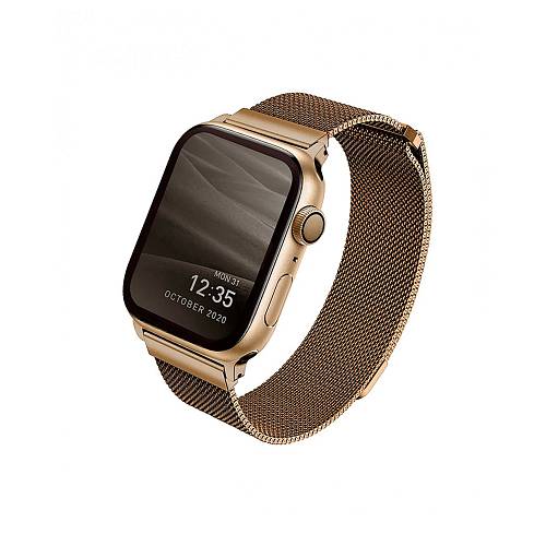 Ремешок для смарт-часов Apple Watch 42/44 мм Uniq Dante Strap Steel, золотой