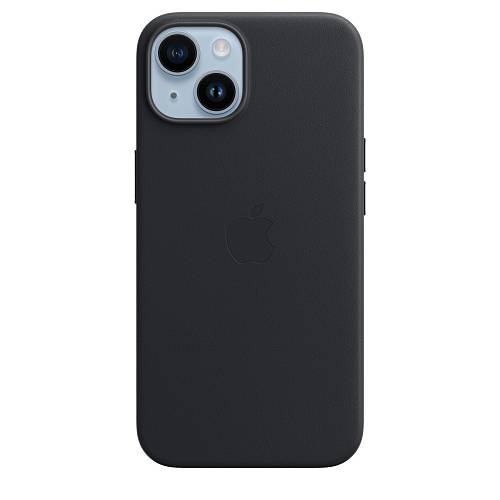 Чехол для смартфона iPhone 14 Leather Case with MagSafe, «темная ночь»