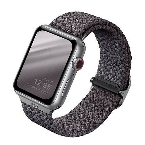 Ремешок для смарт-часов Uniq для Apple Watch 45/44/42 mm ASPEN Design Strap Braided, серый