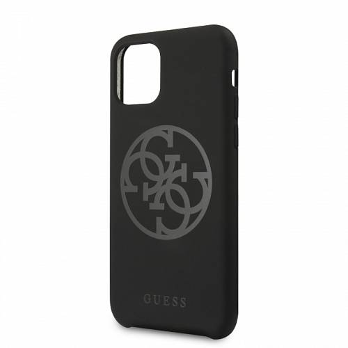 Чехол для смартфона Guess для iPhone 11 Pro Silicone collection 4G logo, черный