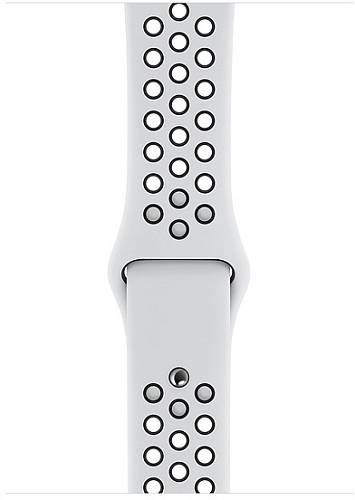 Apple Watch Nike Series 5, 44 мм, алюминий серебристого цвета, ремешок Nike «чистая платина/черный»