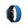Фото — Ремешок для смарт-часов Uniq Apple Watch 41/40/38 mm Revix reversible Magnetic Caspian, синий