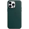 Фото — Чехол для смартфона iPhone 14 Pro Max Leather Case with MagSafe, «лесной зеленый»