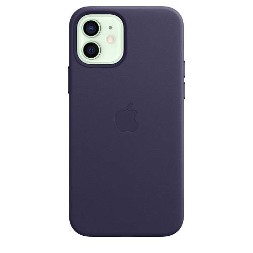 Чехол для смартфона Apple MagSafe для iPhone 12/12 Pro, кожа, тёмно-фиолетовый
