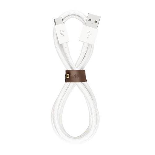 Кабель "vlp" Nylon Cable USB A - USB C, 1.2м, белый