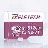 Фото — Карта памяти Reletech MicroSD U3 A1 TF Card 512GB PK, фиолетовый