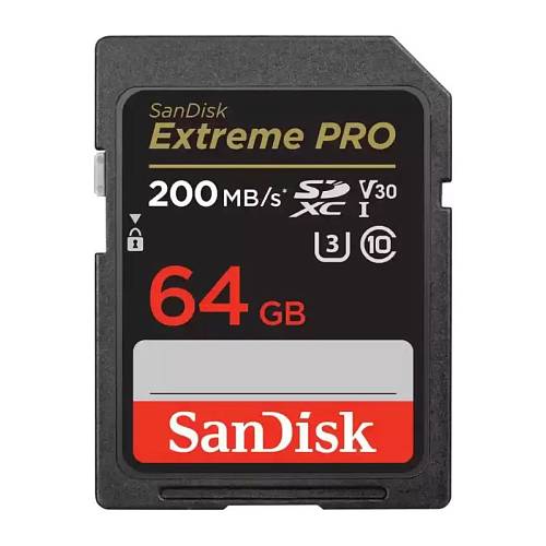 Карта памяти SanDisk Memory Card Extreme Pro SDXC for DSLR, 64 Гб