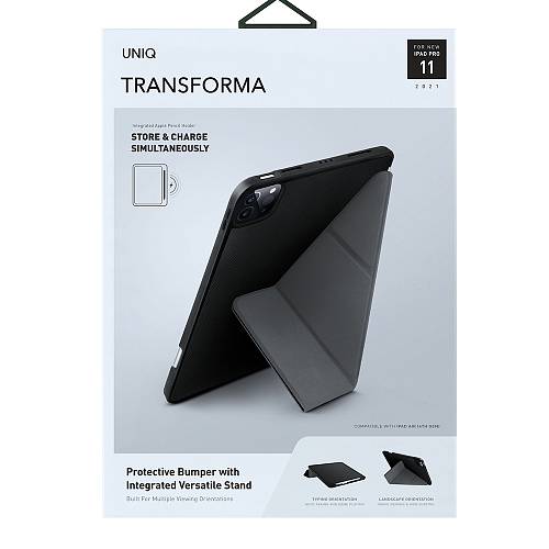 Чехол для планшета Uniq для iPad Pro 11 (2021/20) Transforma Anti-microbial, черный