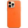 Фото — Чехол для смартфона iPhone 14 Pro Max Leather Case with MagSafe, оранжевый