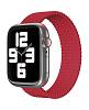 Фото — Ремешок для смарт-часов vlp для Apple Watch 42/44/45, S/M, 2шт, нейлоновый плетёный, красный