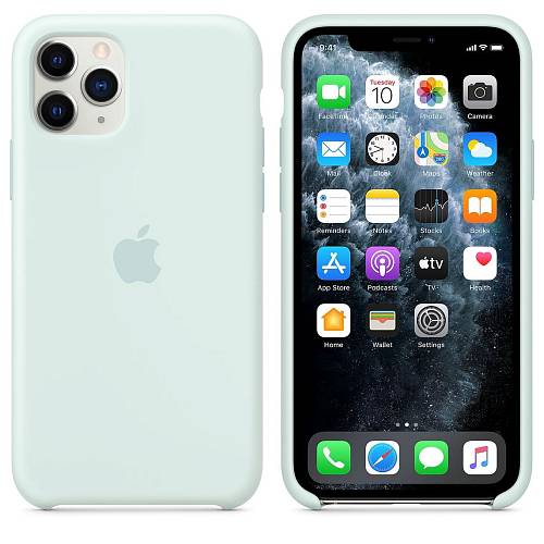Чехол для смартфона Apple для iPhone 11 Pro, силикон, «морская пена»
