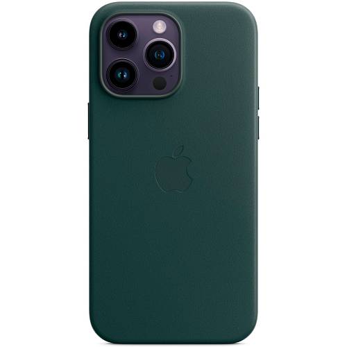 Чехол для смартфона iPhone 14 Pro Max Leather Case with MagSafe, «лесной зеленый»