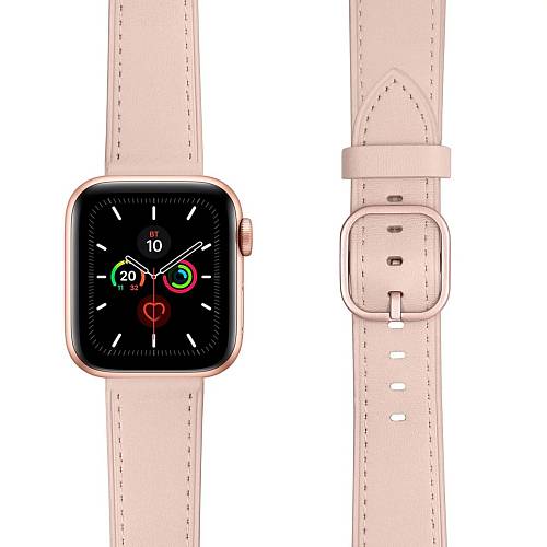 Ремешок для смарт-часов Apple Watch 38/40 mm LYAMBDA MAIA, кожа, розовый