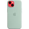 Фото — Чехол для смартфона Apple iPhone 14 Silicone Case with MagSafe, светло-зеленый