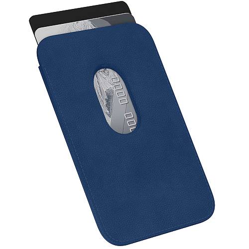Чехол-бумажник vlp из натуральной кожи с MagSafe, темно-синий