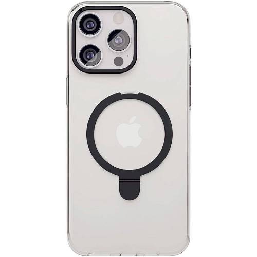 Чехол для смартфона "vlp" Ring Case с MagSafe подставкой для iPhone 15 Pro, черный