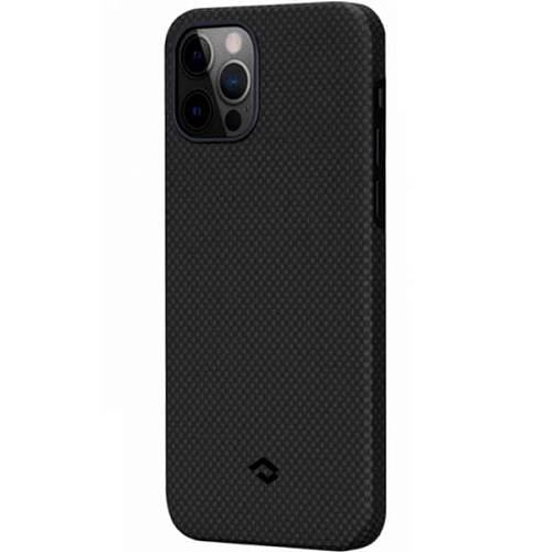 Чехол для смартфона Pitaka для iPhone 12/12 Pro, черно-серый (мелкое плетение)
