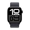 Фото — Apple Watch Series 10, 46 мм, алюминий черного цвета, ремешок Sport Loop черного цвета