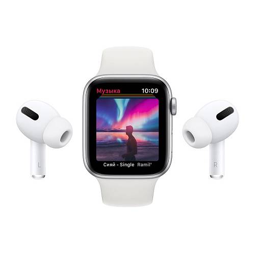 Apple Watch Nike SE, 40 мм, алюминий серебристого цвета, ремешок Nike «чистая платина/черный»