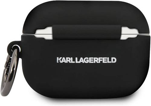Чехол для наушников Lagerfeld с кольцом Choupette Silicone для AirPods Pro, черный