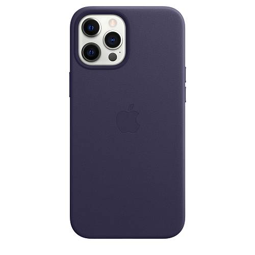 Чехол для смартфона Apple MagSafe для iPhone 12 Pro Max, кожа, тёмно-фиолетовый