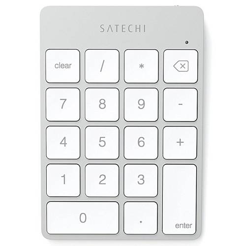 Клавиатура Satechi Aluminum Slim Rechargeable Bluetooth Keypad, серебристый