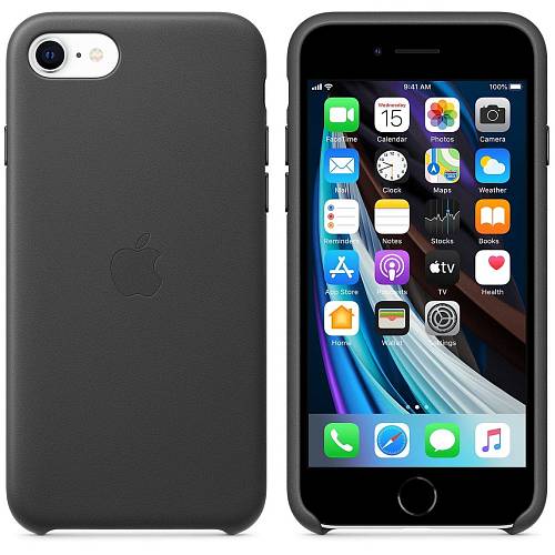 Чехол для смартфона Apple для iPhone SE, кожа, черный