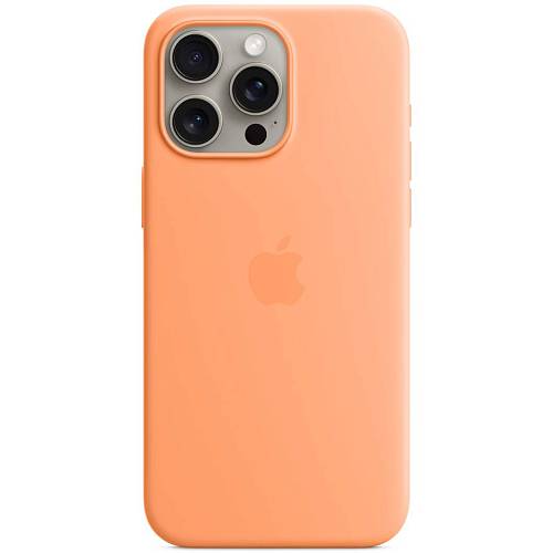 Чехол для смартфона iPhone 15 Pro Max Silicone Case with MagSafe, Orange Sorbet