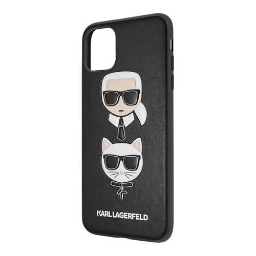 Чехол для смартфона Lagerfeld для iPhone 11 PU Leather Karl and Choupette Hard Black