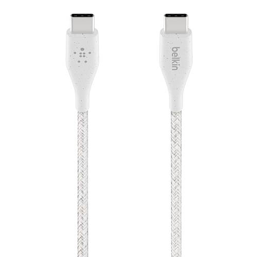 Кабель Belkin USB-C - USB-C, BoostCharge, 1.2м, нейлон, белый