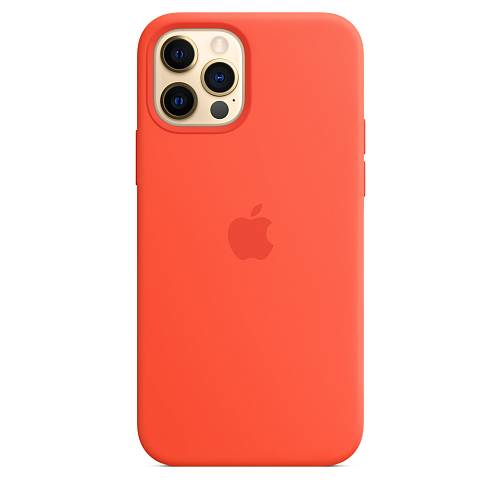 Чехол для смартфона Apple MagSafe для iPhone 12/12 Pro, cиликон, «солнечный апельсин»