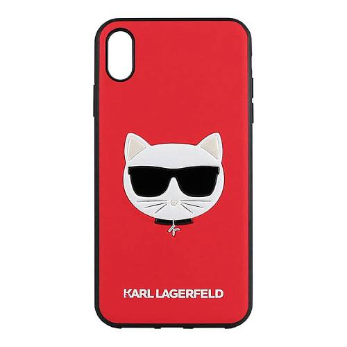 Чехол для смартфона Lagerfeld для iPhone XS Max PU Leather Choupette Hard Glitter Red