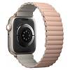Фото — Ремешок для смарт-часов Uniq Apple Watch 49/45/44/42 mm Revix reversible Magnetic, розовый/бежевый