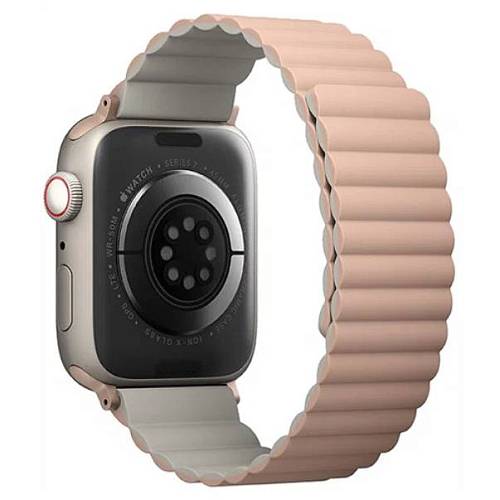 Ремешок для смарт-часов Uniq Apple Watch 49/45/44/42 mm Revix reversible Magnetic, розовый/бежевый